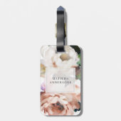 Moody-Acryl-Blumenperle elegant personalisiert Gepäckanhänger (Rückseite vertikal)