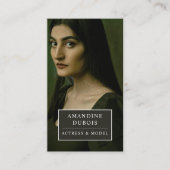 Moody Actress Model Photo Visitenkarte (Vorderseite)