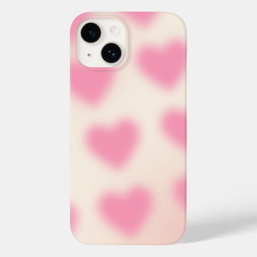 Moody Aesthetic Pink Heart Case-Mate iPhone Hülle (Rückseite)