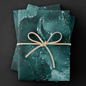 Moody Agate | Aquamarin Green Malachite Rich Jewel Geschenkpapier Set