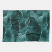 Moody Agate | Aquamarin Green Malachite Rich Jewel Geschirrtuch (Horizontal)