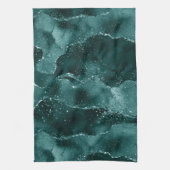 Moody Agate | Aquamarin Green Malachite Rich Jewel Geschirrtuch (Vertikal)