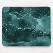 Moody Agate | Aquamarin Green Malachite Rich Jewel Mousepad (Vorne)