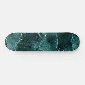 Moody Agate | Aquamarin Green Malachite Rich Jewel Skateboard (Horizontal)