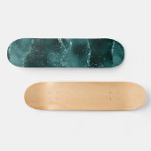 Moody Agate | Aquamarin Green Malachite Rich Jewel Skateboard (Horizontal)