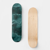 Moody Agate | Aquamarin Green Malachite Rich Jewel Skateboard (Vorderseite)