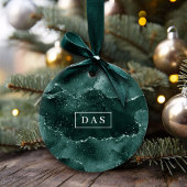 Moody Agate | Aquamarin Green Malachite Rich Monog Keramik Ornament