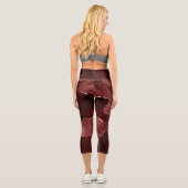 Moody Agate | Henna Blood Red Garnet Jewel Tone Capri Leggings (Rückseite)