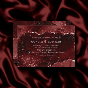 Moody Agate Henna Blood Red Garnet Jewel Tone Einladung