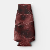 Moody Agate | Henna Blood Red Garnet Jewel Tone Flaschenkühler (Vorderseite)