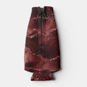 Moody Agate | Henna Blood Red Garnet Jewel Tone Flaschenkühler (Rückseite)