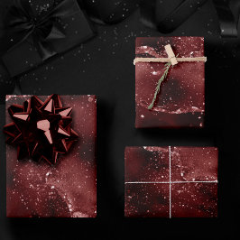 Moody Agate | Henna Blood Red Garnet Jewel Tone Geschenkpapier Set