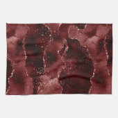 Moody Agate | Henna Blood Red Garnet Jewel Tone Geschirrtuch (Horizontal)