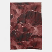 Moody Agate | Henna Blood Red Garnet Jewel Tone Geschirrtuch (Vertikal)