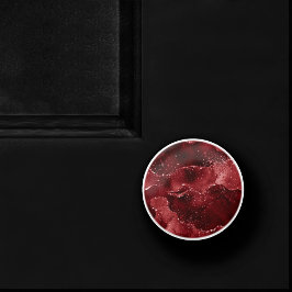 Moody Agate | Henna Blood Red Garnet Jewel Tone Keramikknauf