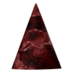 Moody Agate   Henna Blood Red Garnet Jewel Tone Partyhütchen