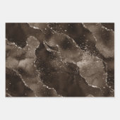 Moody Agate | Kaffee Brown Golden Bronze Taupe Geschenkpapier Set (Vorderseite 3)