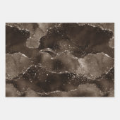 Moody Agate | Kaffee Brown Golden Bronze Taupe Geschenkpapier Set (Vorderseite 2)
