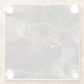 Moody Agate | Kaffee Brown Golden Bronze Taupe Glasuntersetzer (Rückseite)