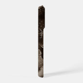 Moody Agate | Kaffee Brown Golden Bronze Taupe iPhone Hülle (Rechte Seite)