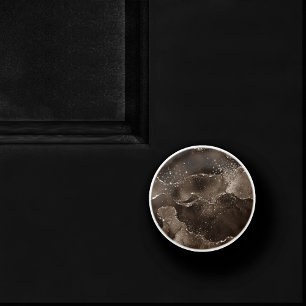 Moody Agate Kaffee Brown Golden Bronze Taupe Keramikknauf
