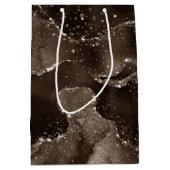 Moody Agate | Kaffee Brown Golden Bronze Taupe Mittlere Geschenktüte (Vorderseite)