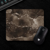 Moody Agate | Kaffee Brown Golden Bronze Taupe Mousepad