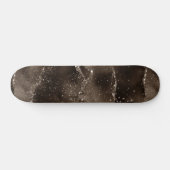 Moody Agate | Kaffee Brown Golden Bronze Taupe Skateboard (Horizontal)