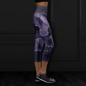 Moody Agate | Midnight Indigo Deep Lila Glam Capri Leggings