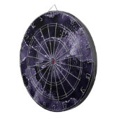 Moody Agate | Midnight Indigo Deep Lila Glam Dartscheibe (Vorderseite rechts)