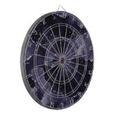 Moody Agate | Midnight Indigo Deep Lila Glam Dartscheibe (Vorderseite Links)