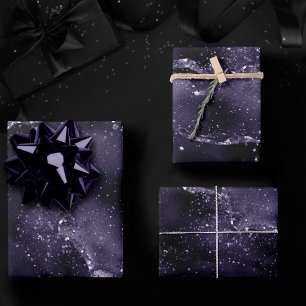 Moody Agate   Midnight Indigo Deep Lila Glam Geschenkpapier Set