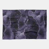 Moody Agate | Midnight Indigo Deep Lila Glam Geschirrtuch (Horizontal)