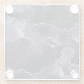 Moody Agate | Midnight Indigo Deep Lila Glam Glasuntersetzer (Rückseite)