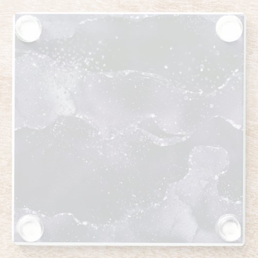 Moody Agate | Midnight Indigo Deep Lila Glam Glasuntersetzer (Rückseite)