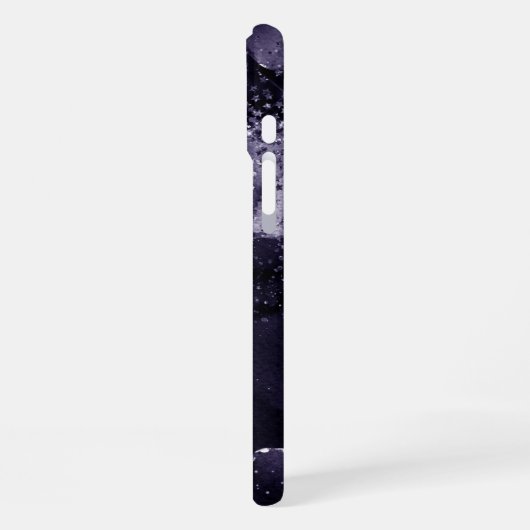 Moody Agate | Midnight Indigo Deep Lila Glam iPhone Hülle (Linke Seite)