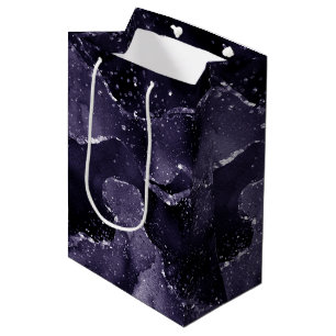 Moody Agate Midnight Indigo Deep Lila Glam Mittlere Geschenktüte