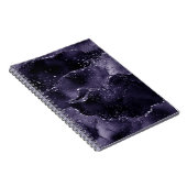 Moody Agate | Midnight Indigo Deep Lila Glam Notizblock (Rechte Seite)