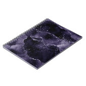 Moody Agate | Midnight Indigo Deep Lila Glam Notizblock (Linke Seite)