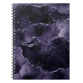 Moody Agate | Midnight Indigo Deep Lila Glam Notizblock (Vorderseite)