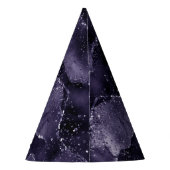 Moody Agate | Midnight Indigo Deep Lila Glam Partyhütchen (Rückseite)