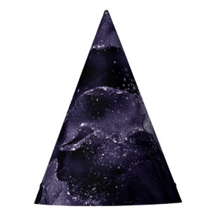 Moody Agate Midnight Indigo Deep Lila Glam Partyhütchen