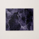 Moody Agate | Midnight Indigo Deep Lila Glam Puzzle (Horizontal)