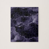 Moody Agate | Midnight Indigo Deep Lila Glam Puzzle (Vertikal)