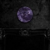 Moody Agate | Midnight Indigo Deep Purple Glam Runde Wanduhr