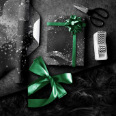 Moody Agate | Onyx Black Silver Vampy Goth Glitzer Geschenkpapier