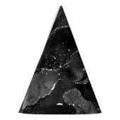 Moody Agate | Onyx Black Silver Vampy Goth Glitzer Partyhütchen (Links)