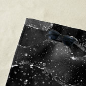 Moody Agate | Onyx Black Silver Vampy Goth Glitzer Strandtuch (Beispiel)