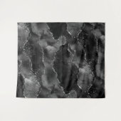 Moody Agate | Onyx Black Vampy Glam Foto Hintergru Wandteppich (Vorderseite (Horizontal))