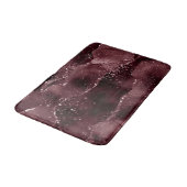 Moody Agate | Wein Bordeaux Sangria Merlot Maroon Badematte (Schrägansicht)